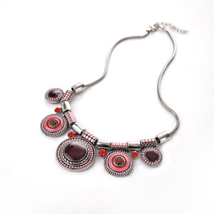 FASHION SENSE Bohemian Style Choker Necklace with Stone Charms