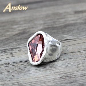 Anslow Original Design Irregular Crystal Ring for Women