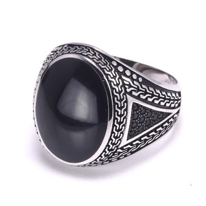 GQTORCH Retro Turkish Ring for Men made of S925 Silver