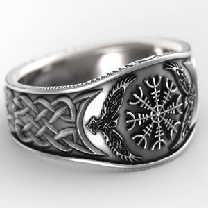 NORDIC Sterling Silver Viking/Nordic Warrior Compass Ring