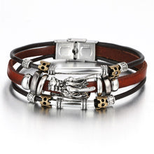 Load image into Gallery viewer, IFMIA Vintage Multi Layered Braided Leather Bracelet for Men or Women
