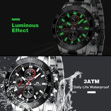 Load image into Gallery viewer, MEGALITH Military Style Waterproof Watch for Men with Chronograph
