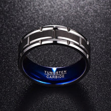 Load image into Gallery viewer, STALAIT Punk Style Tungsten Carbide Brushed Stainless Steel Men&#39;s Ring
