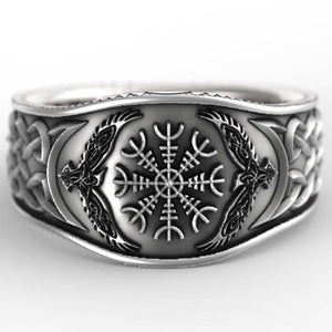 NORDIC Sterling Silver Viking/Nordic Warrior Compass Ring