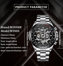 Load image into Gallery viewer, WINNER Series Men&#39;s Skeleton Watch - Stainless Steel Automatic Watch by Pagani Forsining
