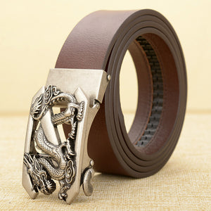 ZLD Designer Chinese Dragon Automatic Buckle with Genuine Leather Belt