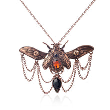 Load image into Gallery viewer, Steampunk Winged Beetle Pendant Necklace for Women

