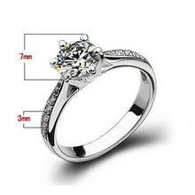 Load image into Gallery viewer, CC&amp;BYX  1.25CT 925 Sterling Silver Cubic Zirconia Cocktail/Engagement Ring
