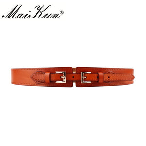 MAIKUN  Genuine Leather Original Double Aigo Style Women's Belt