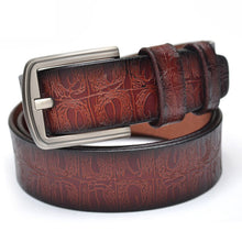 Load image into Gallery viewer, Unique Genuine Leather Tortoise Pattern Women&#39;s Leather Belt &amp; Buckle
