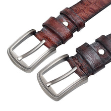 Load image into Gallery viewer, Unique Genuine Leather Tortoise Pattern Women&#39;s Leather Belt &amp; Buckle
