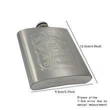 Load image into Gallery viewer, Jack Daniels Stainless Steel Hip Flask with Shot Glasses
