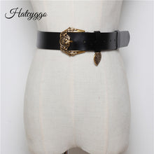Load image into Gallery viewer, HATCYGGO  Women&#39;s Baroque Style Buckle and Genuine Leather Belt
