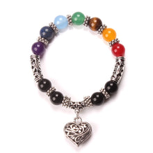 Load image into Gallery viewer, DIEZI  7 Chakra Natural Stone Bracelet with Mixed Healing Crystals for Women
