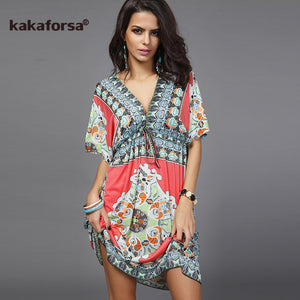 KAKAFORSA   Cotton Summer Beach Dress Cover-up