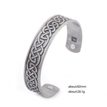 Load image into Gallery viewer, LIKGREAT  Celtic Knot Engraved Nordic Viking Bracelet for Men or Women
