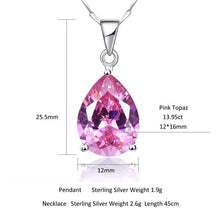 Load image into Gallery viewer, JQUEEN  Sterling Silver &amp; Pink Topaz Necklace and Earring Jewelry Set

