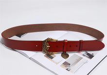 Load image into Gallery viewer, HATCYGGO  Women&#39;s Baroque Style Buckle and Genuine Leather Belt
