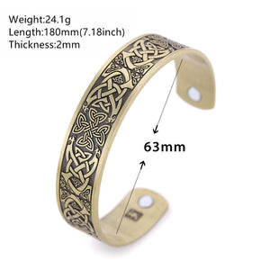 LIKGREAT Celtic Engraved Nordic Design Bracelet for Men or Women