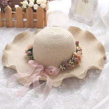 Load image into Gallery viewer, Wide Floppy Foldable Natural Fiber Woven Summer Sun Hat for Women
