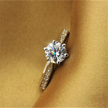 Load image into Gallery viewer, CC&amp;BYX  1.25CT 925 Sterling Silver Cubic Zirconia Cocktail/Engagement Ring

