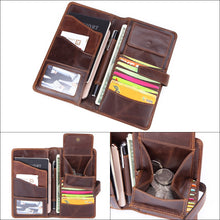 Load image into Gallery viewer, Genuine Leather Men&#39;s Long Wallet
