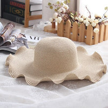 Load image into Gallery viewer, Wide Floppy Foldable Natural Fiber Woven Summer Sun Hat for Women
