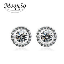 Load image into Gallery viewer, MOONSO  Sterling Silver Stud Earrings for Women
