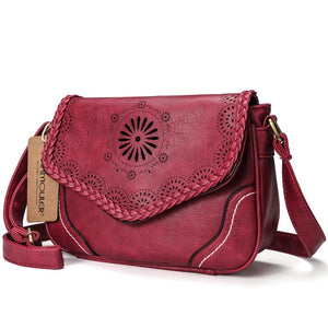 Annmouler Brand Vintage Women's Shoulder Bag PU Leather Ladies Retro Satchel/Handbag
