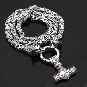 CAGEDFINCH  Men's Stainless Steel Nordic Talisman Pendant Necklaces - Several Designs