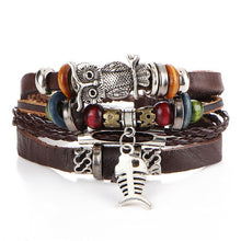Load image into Gallery viewer, 17KM Retro Style Leather Unisex Charm Bracelets - Multiple Designs to Choose

