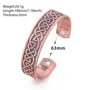 LIKGREAT  Celtic Knot Engraved Nordic Viking Bracelet for Men or Women