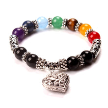 Load image into Gallery viewer, DIEZI  7 Chakra Natural Stone Bracelet with Mixed Healing Crystals for Women
