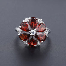 Load image into Gallery viewer, 5.05Ct Sterling Silver Natural Red Garnet Gemstone Cocktail Ring
