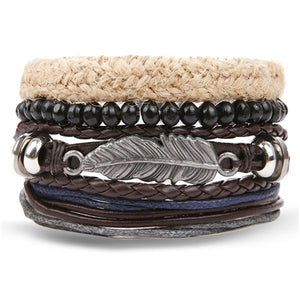 IFMIA Retro Leather Totem Bracelet for Men - 15 Designs to Choose