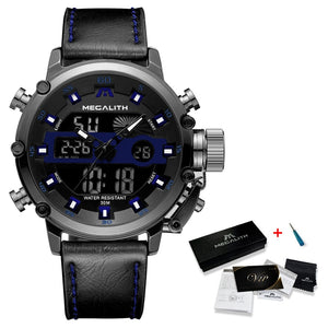 MEGALITH Multi-function Waterproof Sports Watch for Men with Luminous Dual Display
