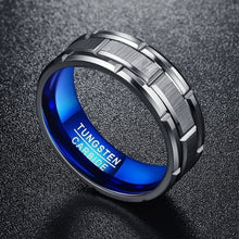 Load image into Gallery viewer, STALAIT Punk Style Tungsten Carbide Brushed Stainless Steel Men&#39;s Ring
