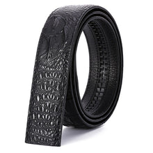 Load image into Gallery viewer, Crocodile Pattern Genuine Leather Automatic Belt without Buckle
