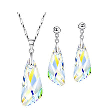 Load image into Gallery viewer, NEOGLORY  Sterling Silver Swarovski Crystal Earring &amp; Necklace Set
