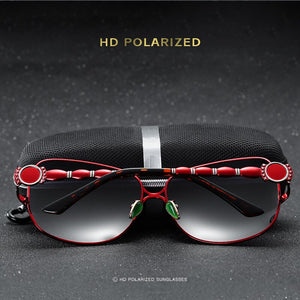 FENCHI   Women's Large Frame Mirrored Polarized Sunglasses