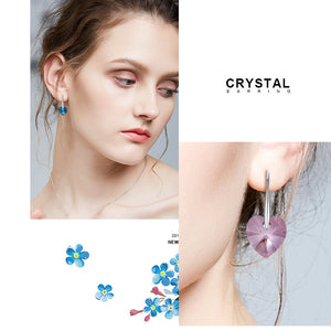 BAFFIN    Swarovski Crystal Hanging Hearts Earrings