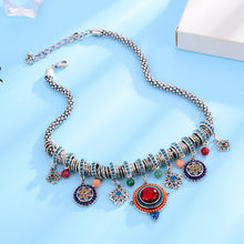 Load image into Gallery viewer, SHINELAND  Bohemian Style Stone &amp; Bead Pendant Necklace for Women
