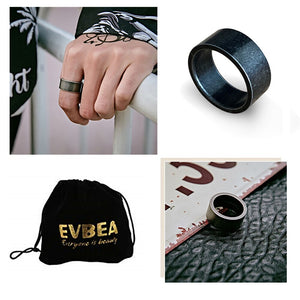 EVBEA Antique Titanium Steel Viking Ring for Men
