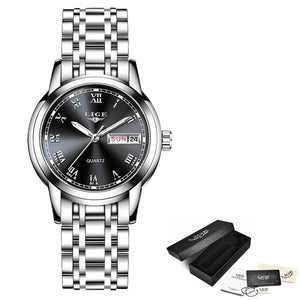 DDesigner Stainless Steel Waterproof Watch with Day/Date