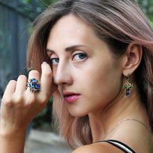 Load image into Gallery viewer, DREAMCARNIVAL1989   Women&#39;s Neo-Gothic Inspired Gem Infinity Ring
