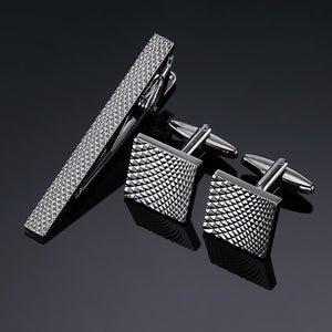 XKZM  Unique High Quality Cuff Link & Necktie Clip Set For Men