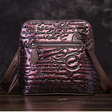 Load image into Gallery viewer, Handmade Genuine Leather Women&#39;s Embossed Cross-body Bag

