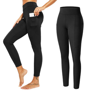 MISS MOLY   Ankle Length Mid-Waist Push-up Fitness Leggings with Pocket