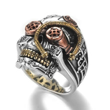 Load image into Gallery viewer, BIO-FREAK  Stainless Steel Steampunk Skull Ring
