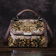 Load image into Gallery viewer, Handmade Genuine Leather Embossed Women&#39;s Cross-body Handbag
